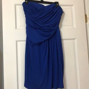 Express Royal Blue strapless dress